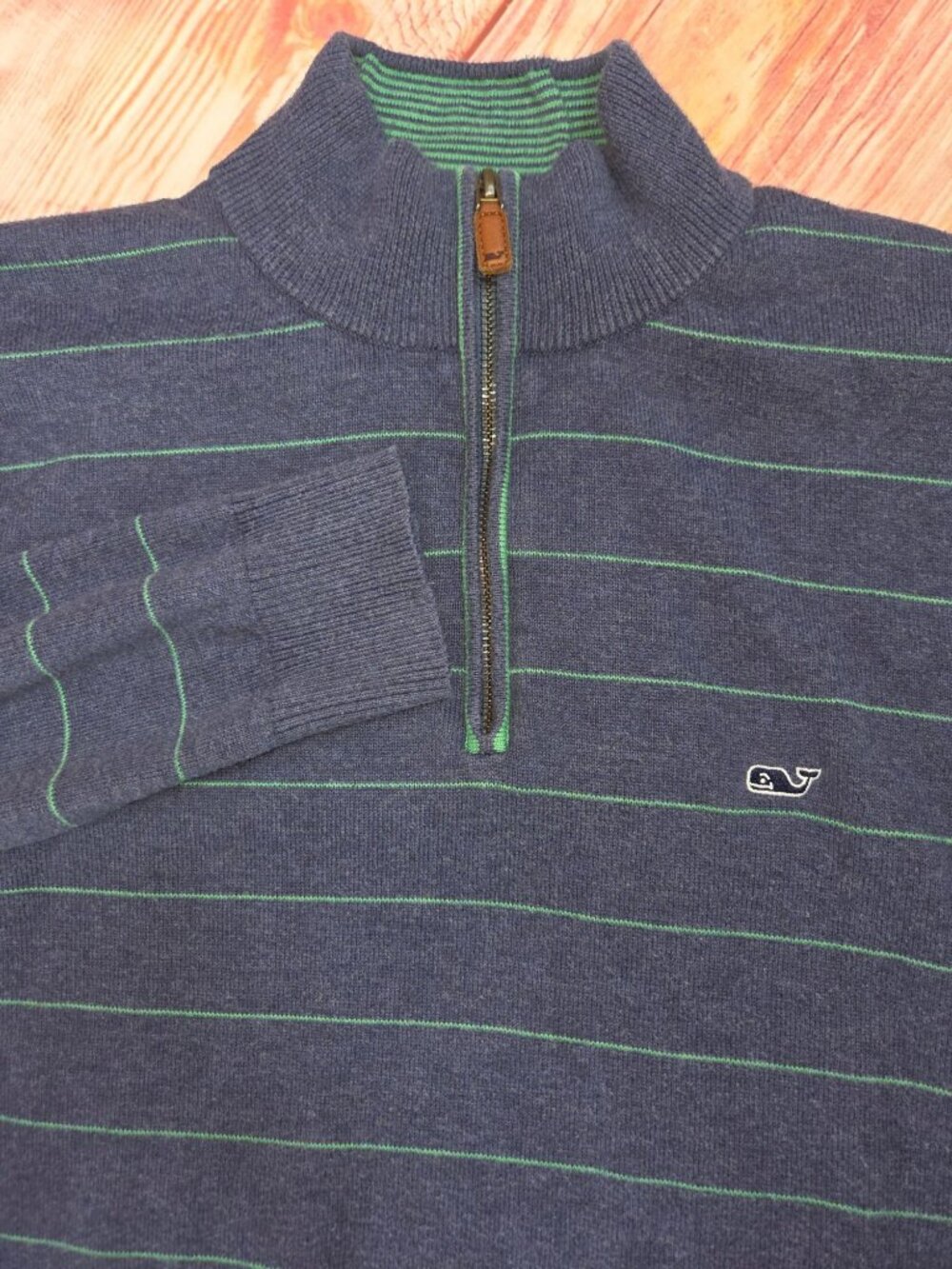 Vineyard Vines Mens Half-Zip Navy Sweater Medium